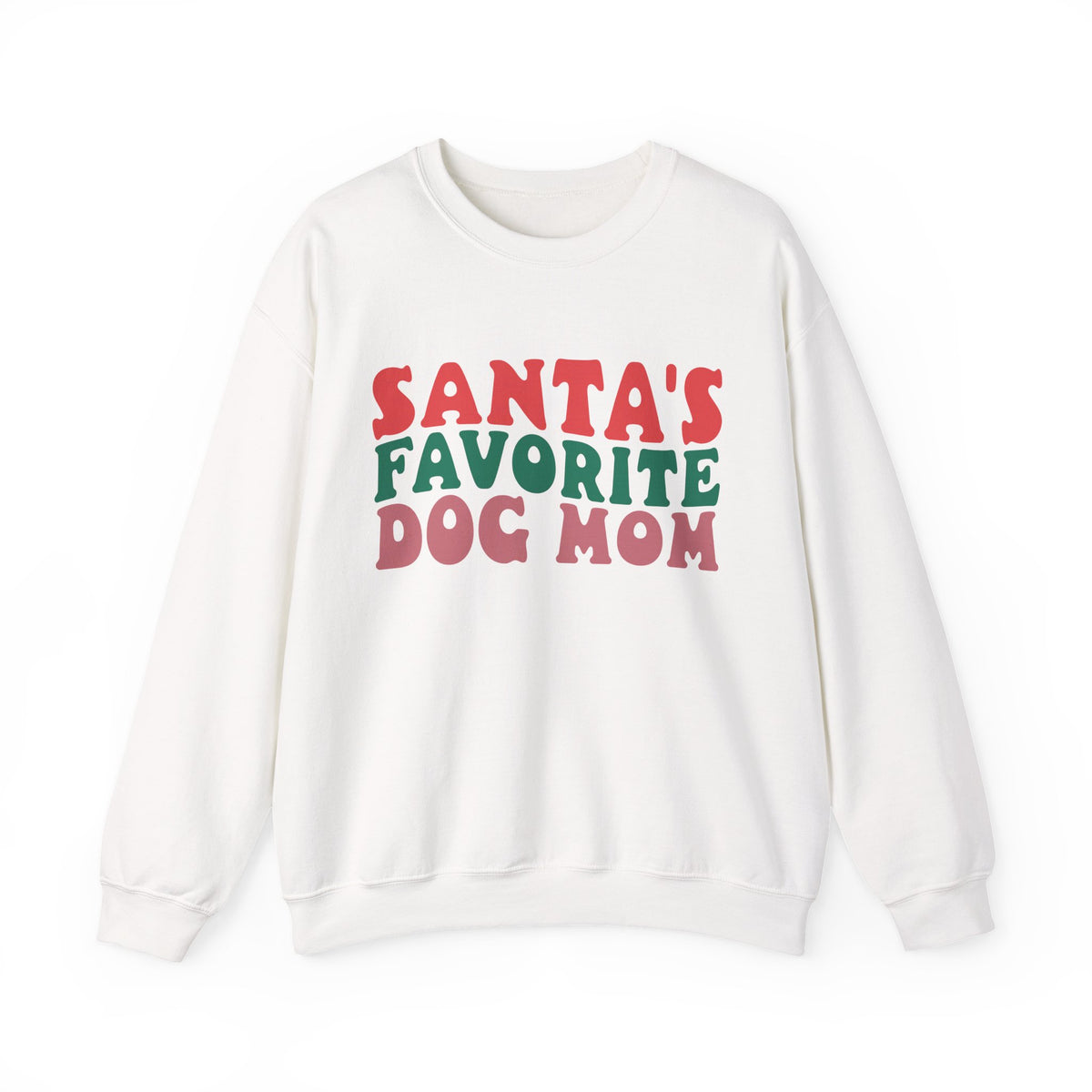 Santa's Favorite Dog Mom Sweatshirt - Cozy Christmas Gift for Dog Moms