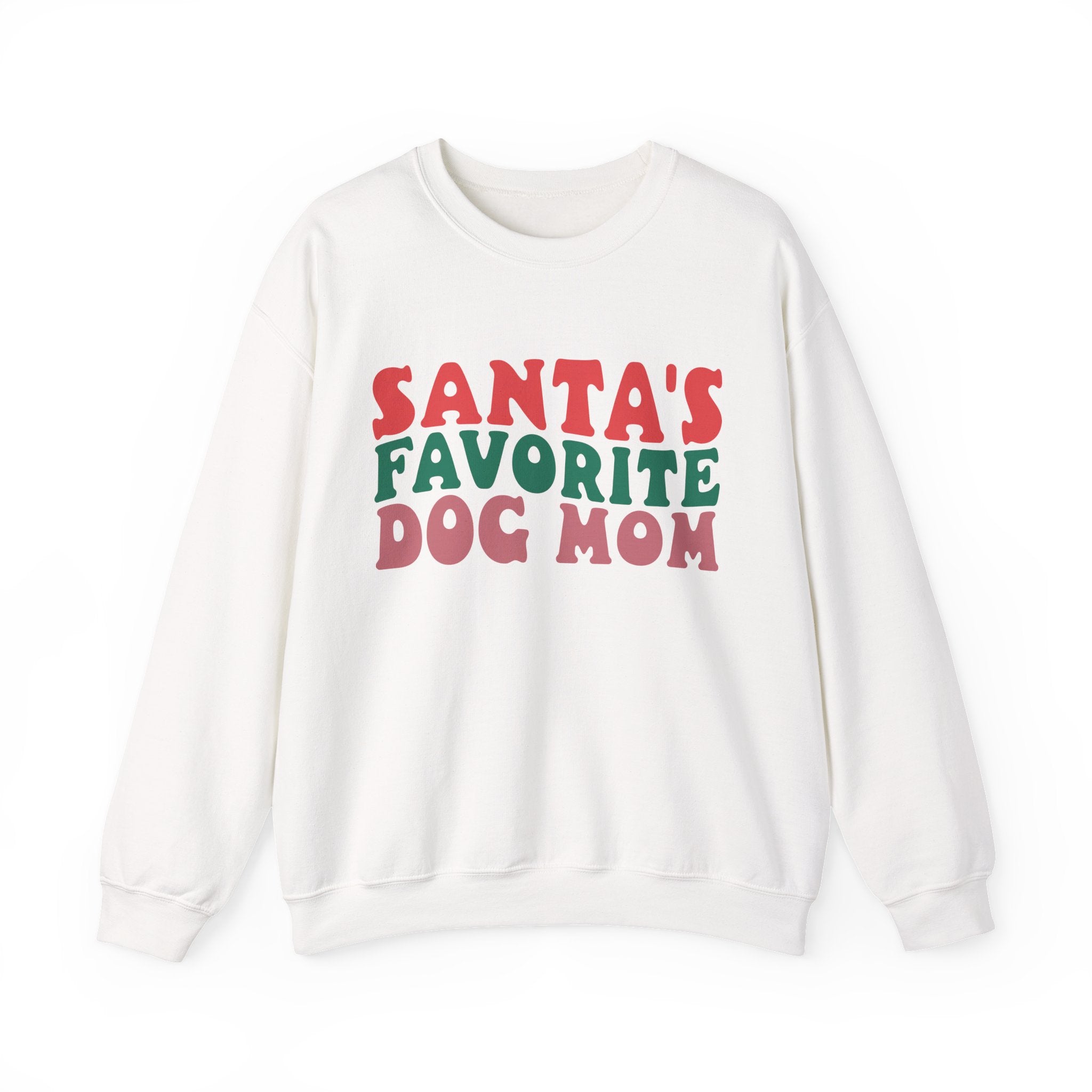 Santa's Favorite Dog Mom Sweatshirt - Cozy Christmas Gift for Dog Moms
