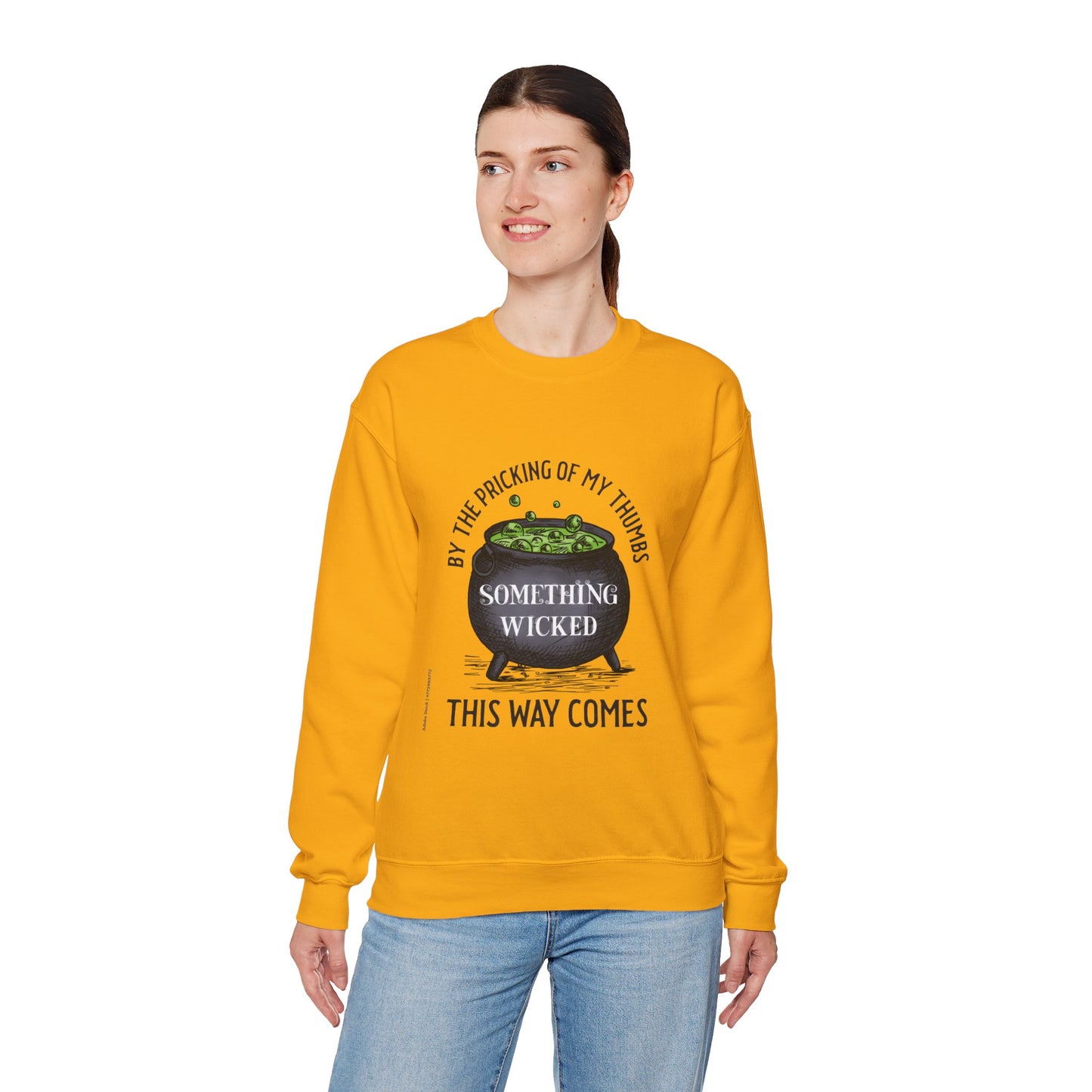 Something Wicked This Way Comes Halloween Sweatshirt | Witch Cauldron Crewneck