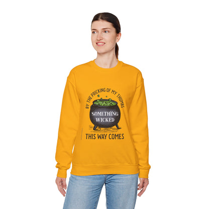 Something Wicked This Way Comes Halloween Sweatshirt | Witch Cauldron Crewneck