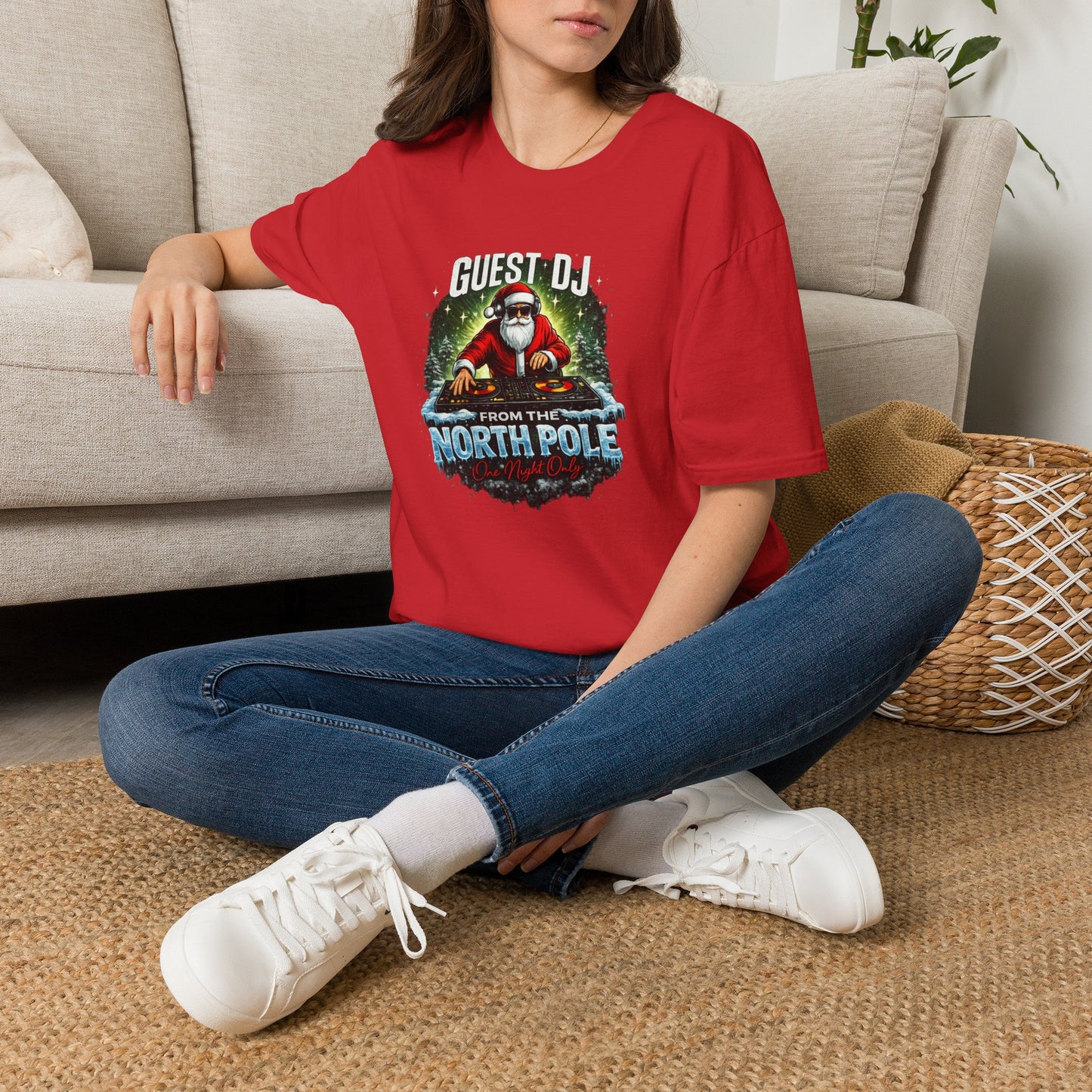 Guest DJ From the North Pole Christmas Shirt | Funny DJ Holiday Tee