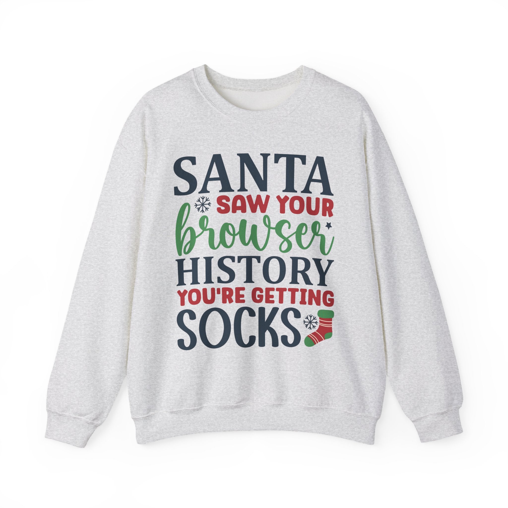 Santa Saw Your Browser History Sweatshirt – Funny Christmas Crewneck Gift