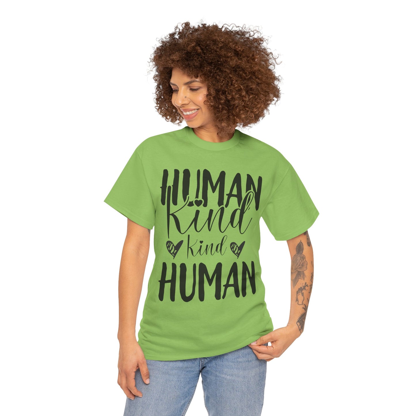 Human Kind, Kind Human” T-Shirt – Inspirational Kindness Quote Unisex Graphic Tee
