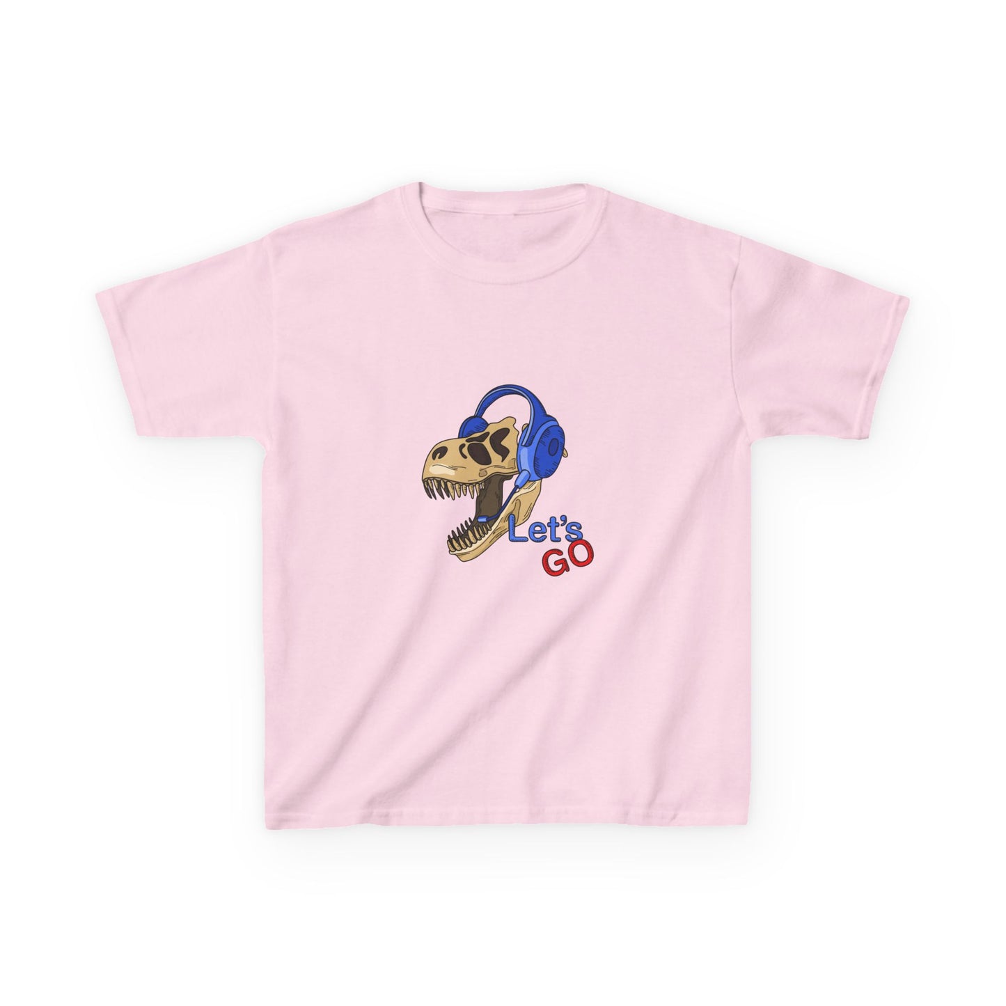 Let’s Go Dinosaur Kids T-Shirt – Fun T-Rex Headphones Graph