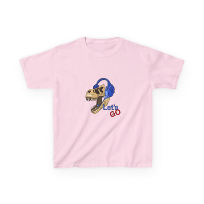 Let’s Go Dinosaur Kids T-Shirt – Fun T-Rex Headphones Graph