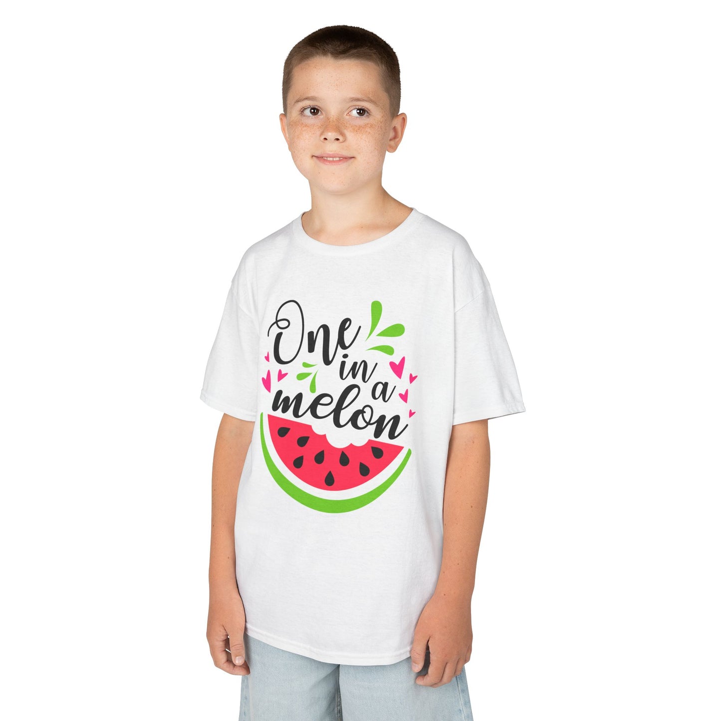 One in a Melon: Fun Cartoon Watermelon Graphic Kids' T-Shirt