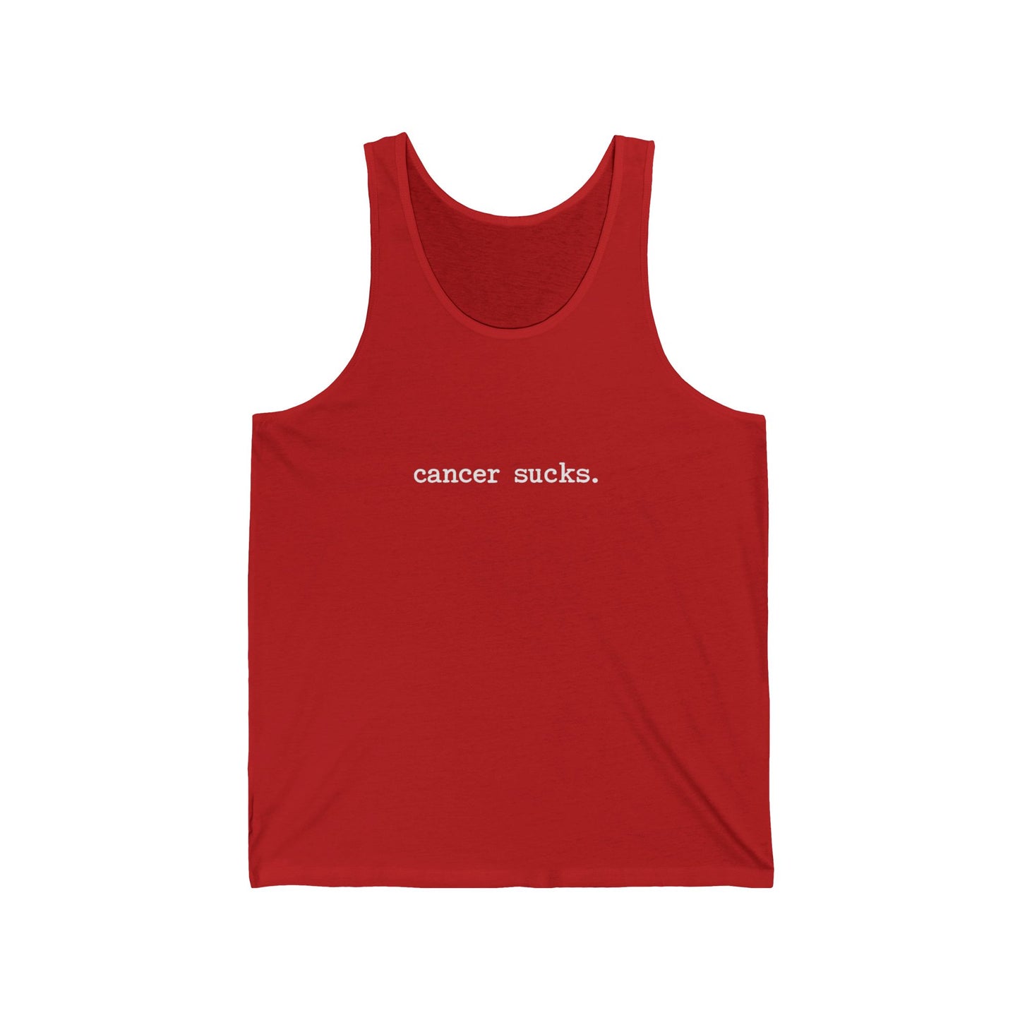 Cancer Sucks Tank Top — Minimalist Support Awareness Muscle Tee