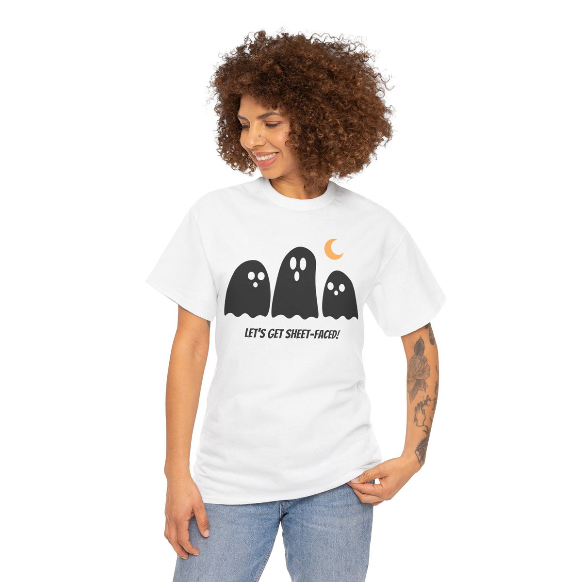 Let's Get Sheet-Faced Unisex Heavy Cotton Tee