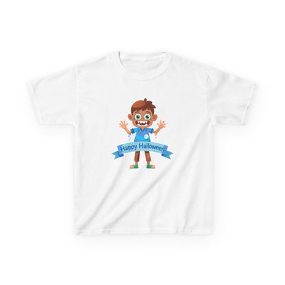 Happy Halloween: Fun Cartoon Boy Scary Face Graphic Kids' T-Shirt