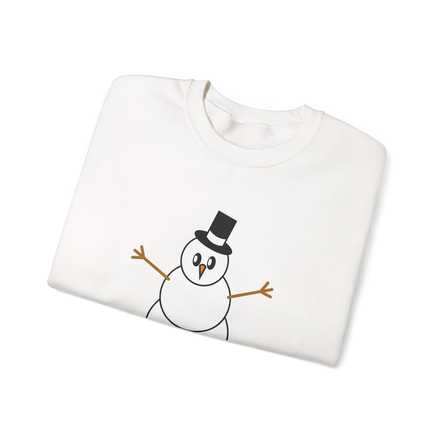 Minimalist Snowman Sweatshirt – Classic Winter Holiday Cozy Pullover