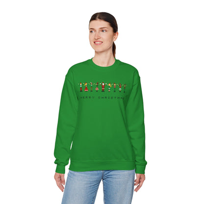 Holiday Cheer Sweatshirt – Pixel Art Merry Christmas Crewneck