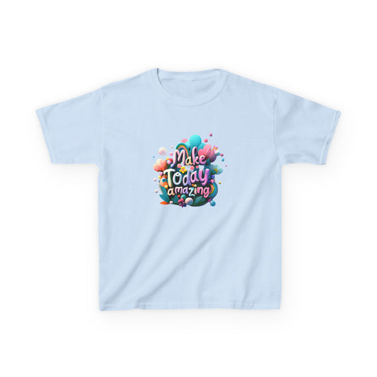 Make Today Amazing: Vibrant Rainbow Graphic Kids' T-Shirt – Inspire Positivity!