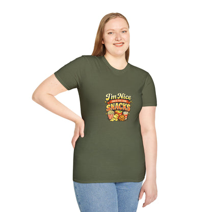 I’m Nice Once I’ve Had Snacks Retro Graphic Tee
