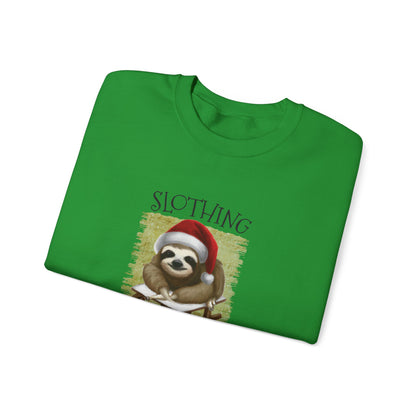 Slothing Through the Snow" Christmas Sweatshirt
