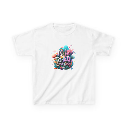 Make Today Amazing: Vibrant Rainbow Graphic Kids' T-Shirt – Inspire Positivity!