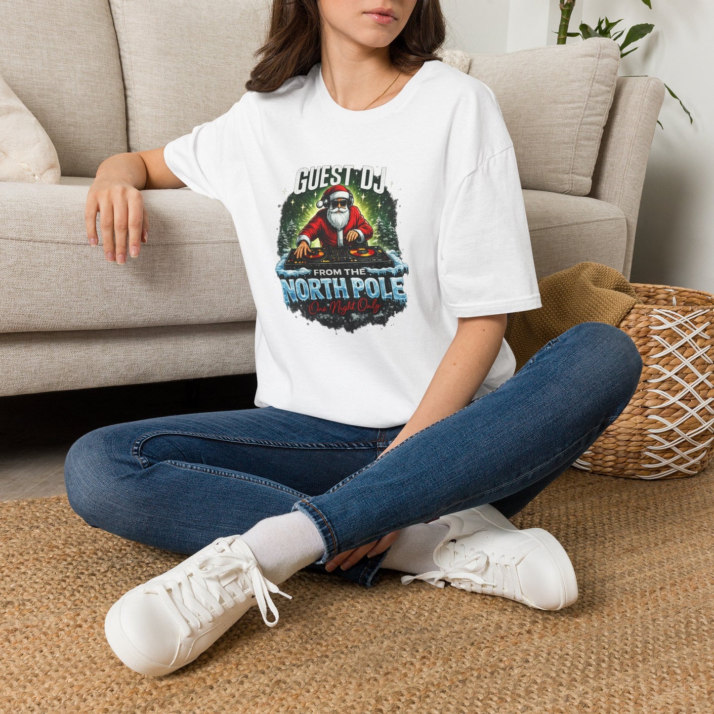 Guest DJ From the North Pole Christmas Shirt | Funny DJ Holiday Tee