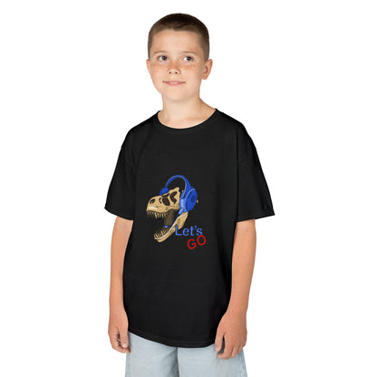 Let’s Go Dinosaur Kids T-Shirt – Fun T-Rex Headphones Graph