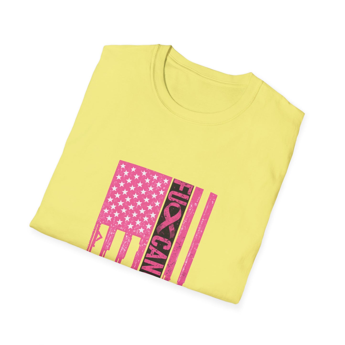 Breast Cancer Awareness Flag T-Shirt — Pink "Kick Cancer" Drip Design