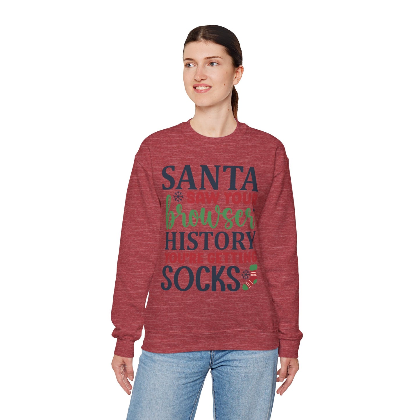 Santa Saw Your Browser History Sweatshirt – Funny Christmas Crewneck Gift