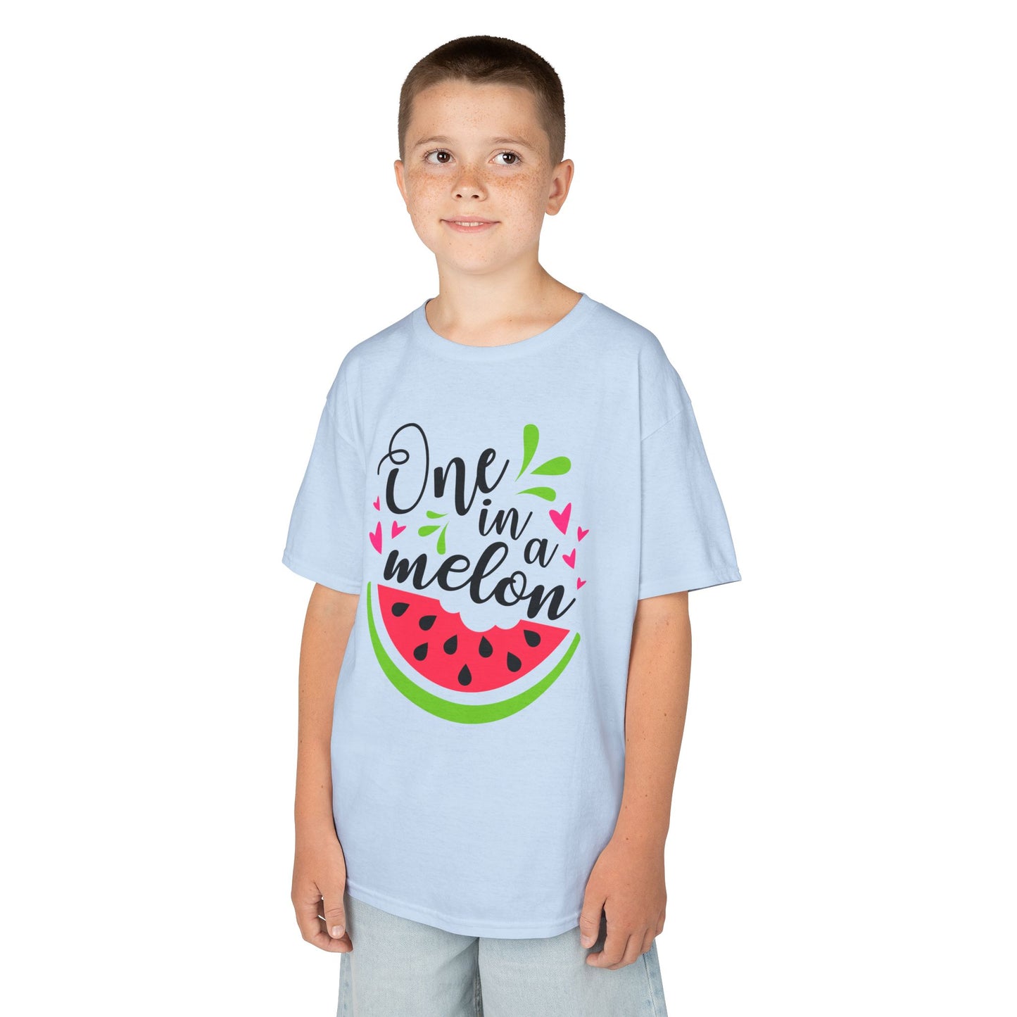 One in a Melon: Fun Cartoon Watermelon Graphic Kids' T-Shirt