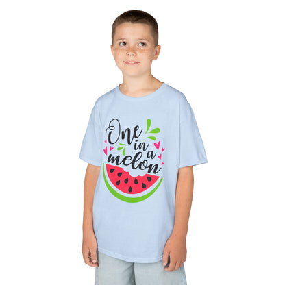 One in a Melon: Fun Cartoon Watermelon Graphic Kids' T-Shirt