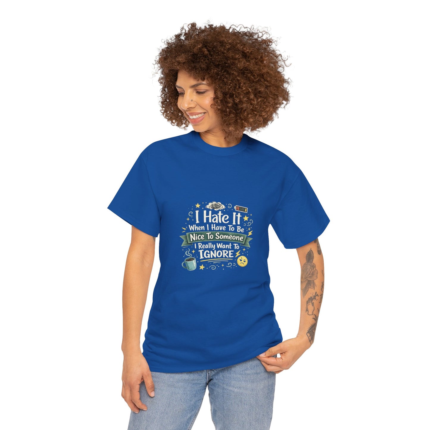 I Hate Being Nice Funny Relatable Shirt – Introvert Humor Tee for People Who Want to Ignore Everyone