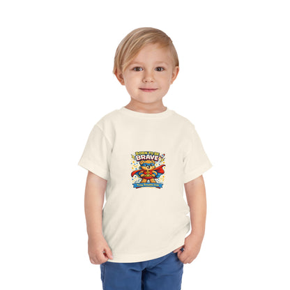 Brave Bear Kids Shirt – Tiny Trouble Club Superhero Toddler Graphic Tee