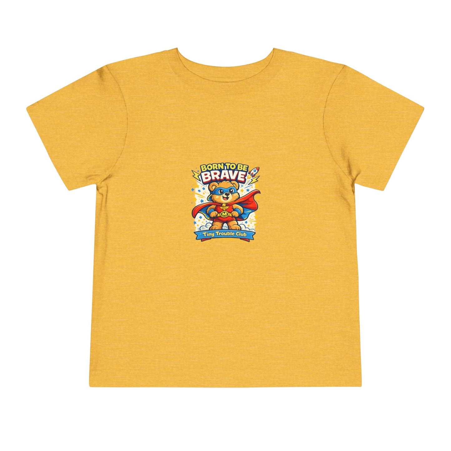 Brave Bear Kids Shirt – Tiny Trouble Club Superhero Toddler Graphic Tee
