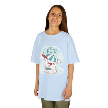 Like a Boss: Cool Cartoon Bulldog Graphic Kids' T-Shirt