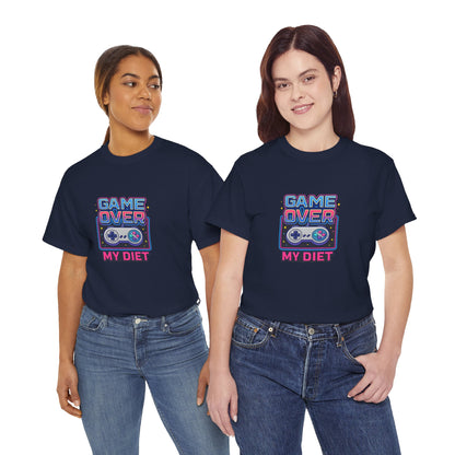 Game Over My Diet Shirt – Funny Gamer Food Graphic Tee