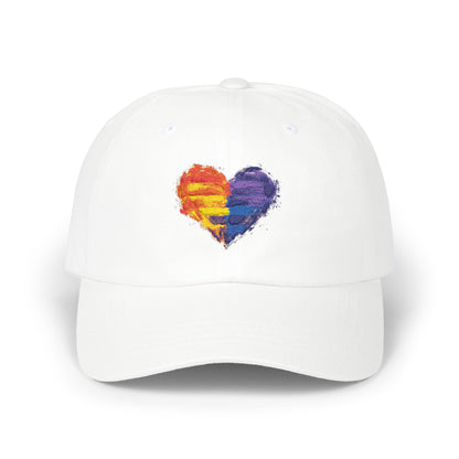 Rainbow Heart Pride Hat | Embroidered LGBTQ Cap