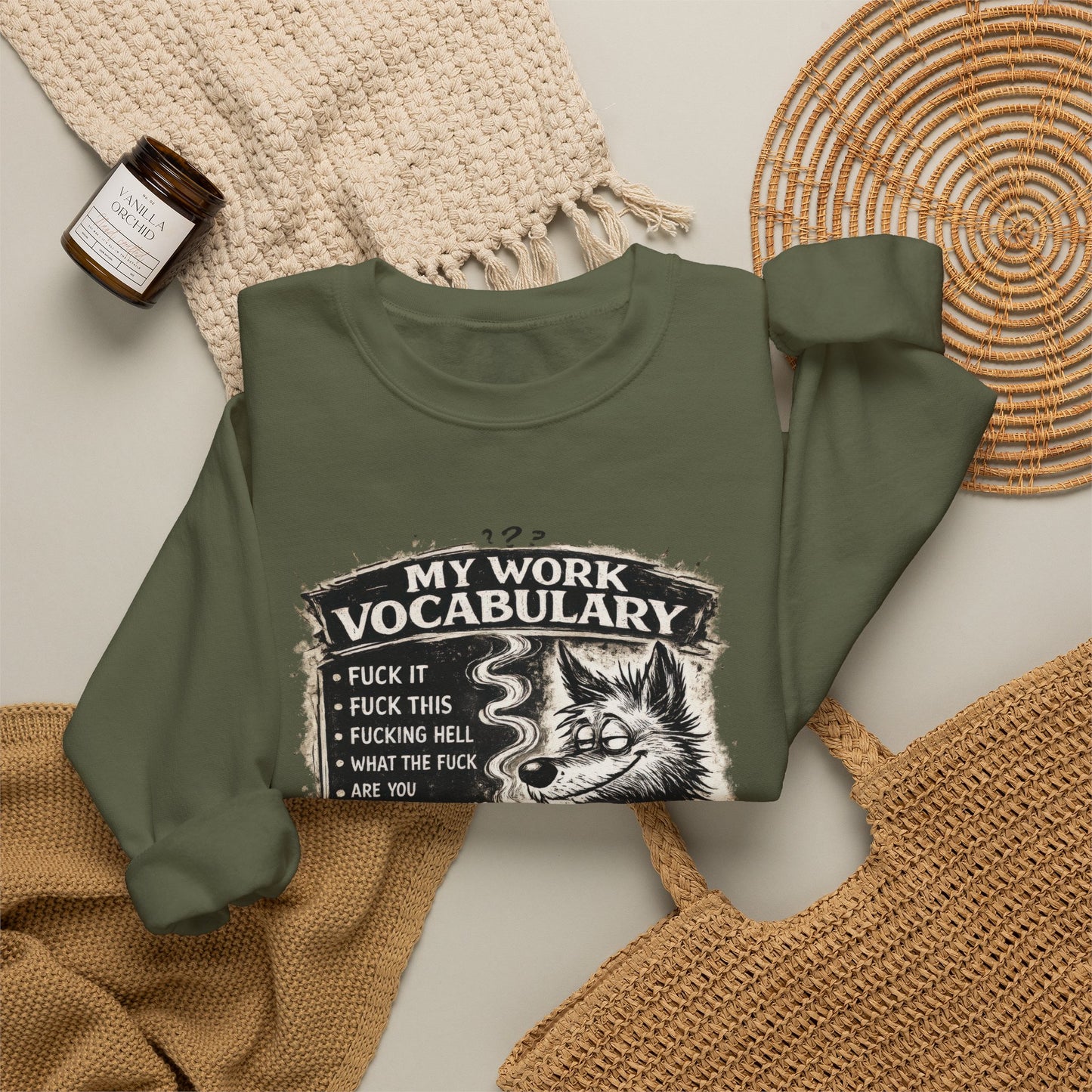 My Work Vocabulary Shirt | Funny Office Humor Graphic Sweatshirt