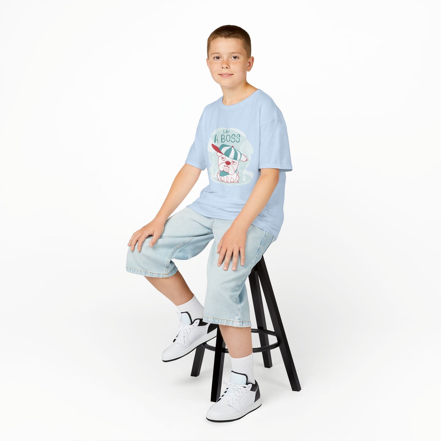 Like a Boss: Cool Cartoon Bulldog Graphic Kids' T-Shirt