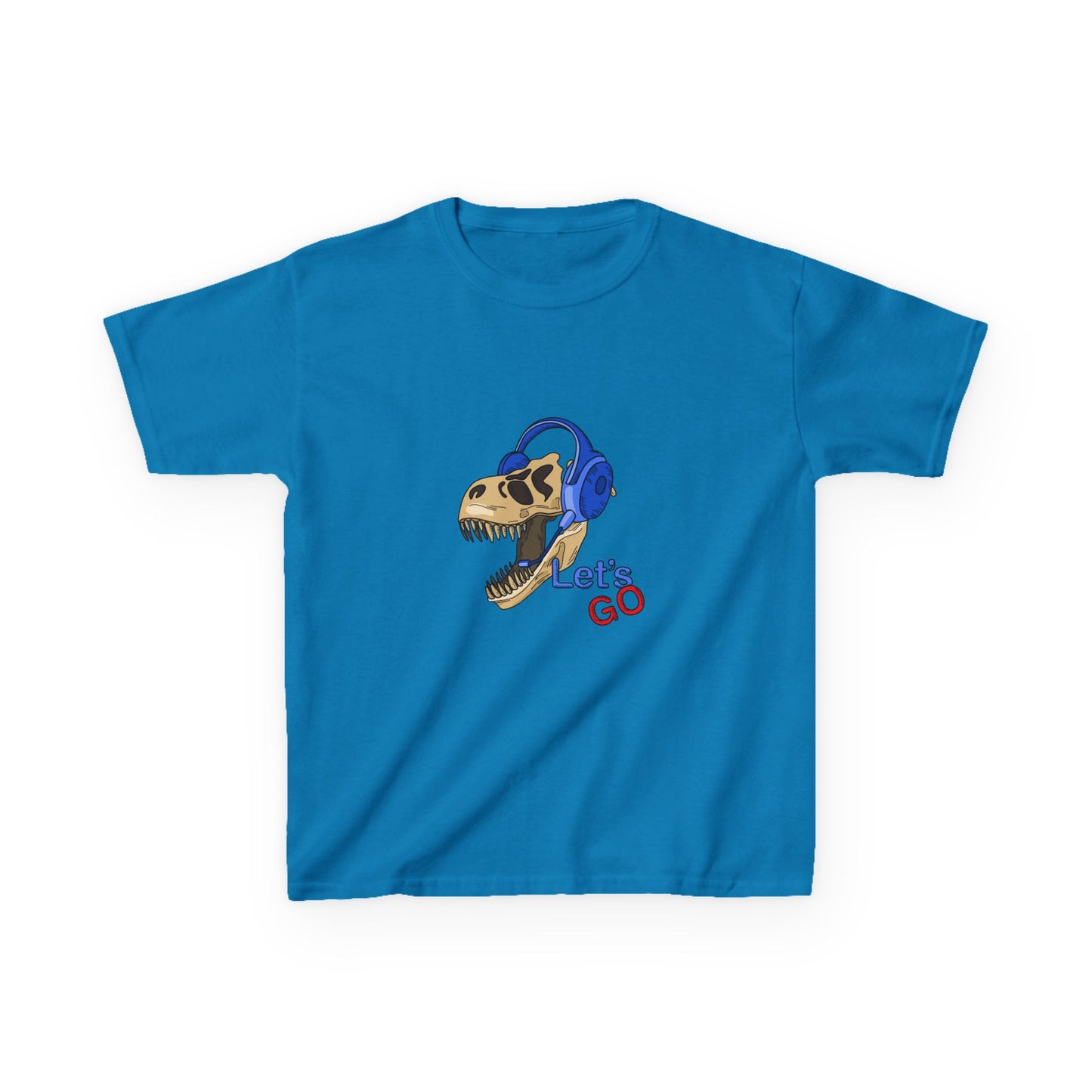 Let’s Go Dinosaur Kids T-Shirt – Fun T-Rex Headphones Graph