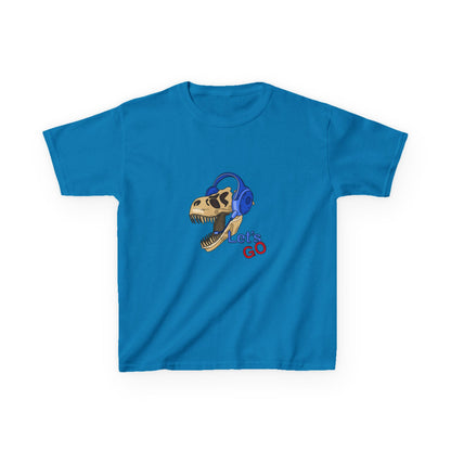 Let’s Go Dinosaur Kids T-Shirt – Fun T-Rex Headphones Graph