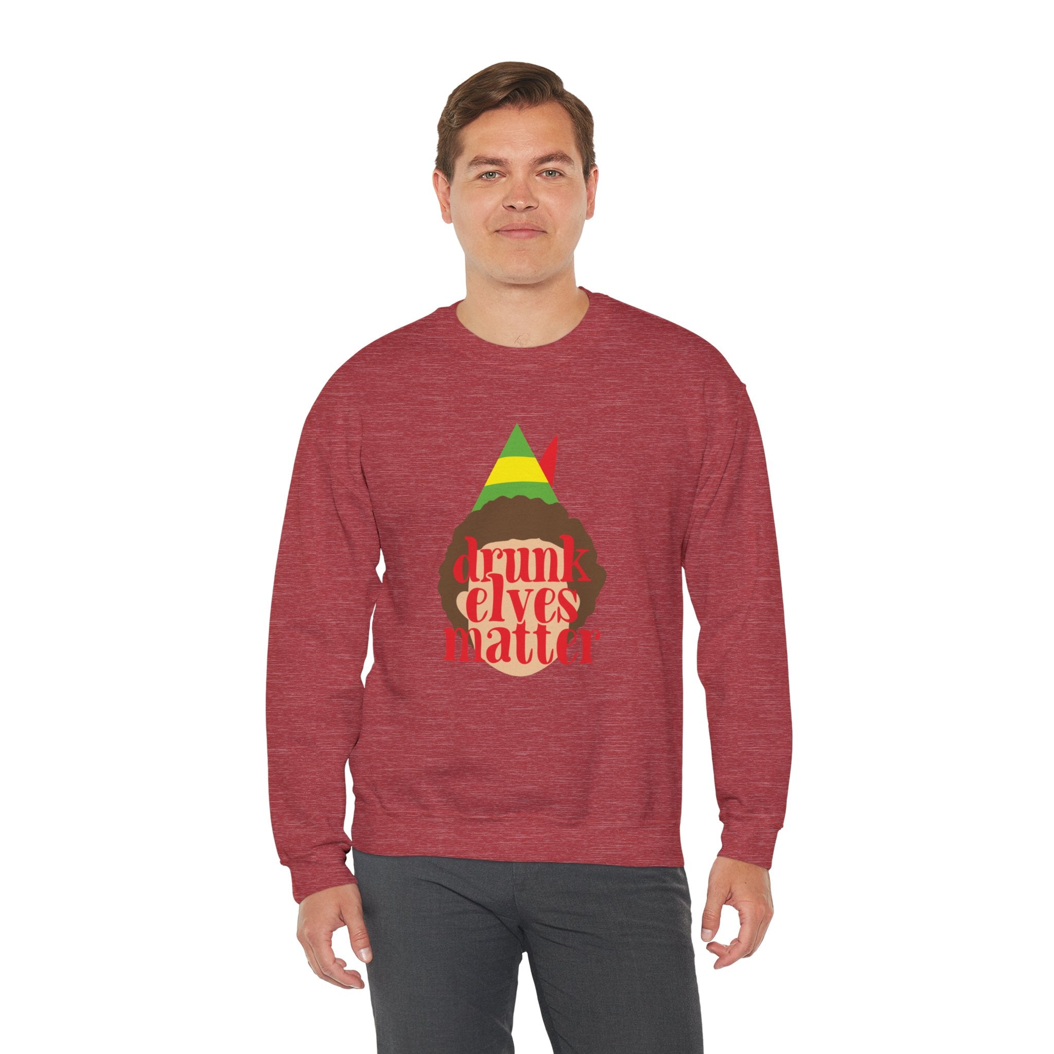 Festive Fun: Drunk Elves Matter Holiday Sweatshirt