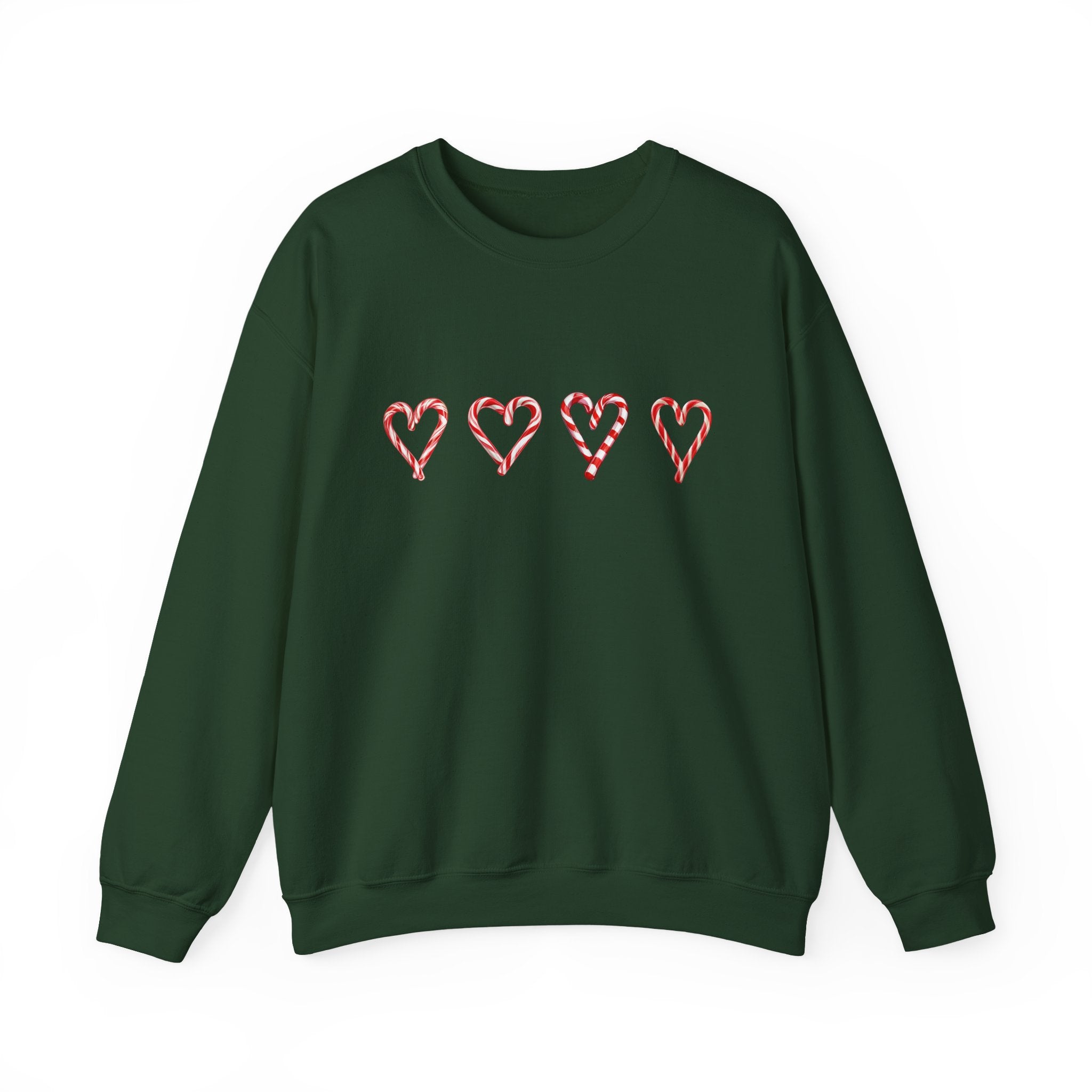 Candy Cane Hearts Sweatshirt – Sweet and Cozy Christmas Holiday Pullover