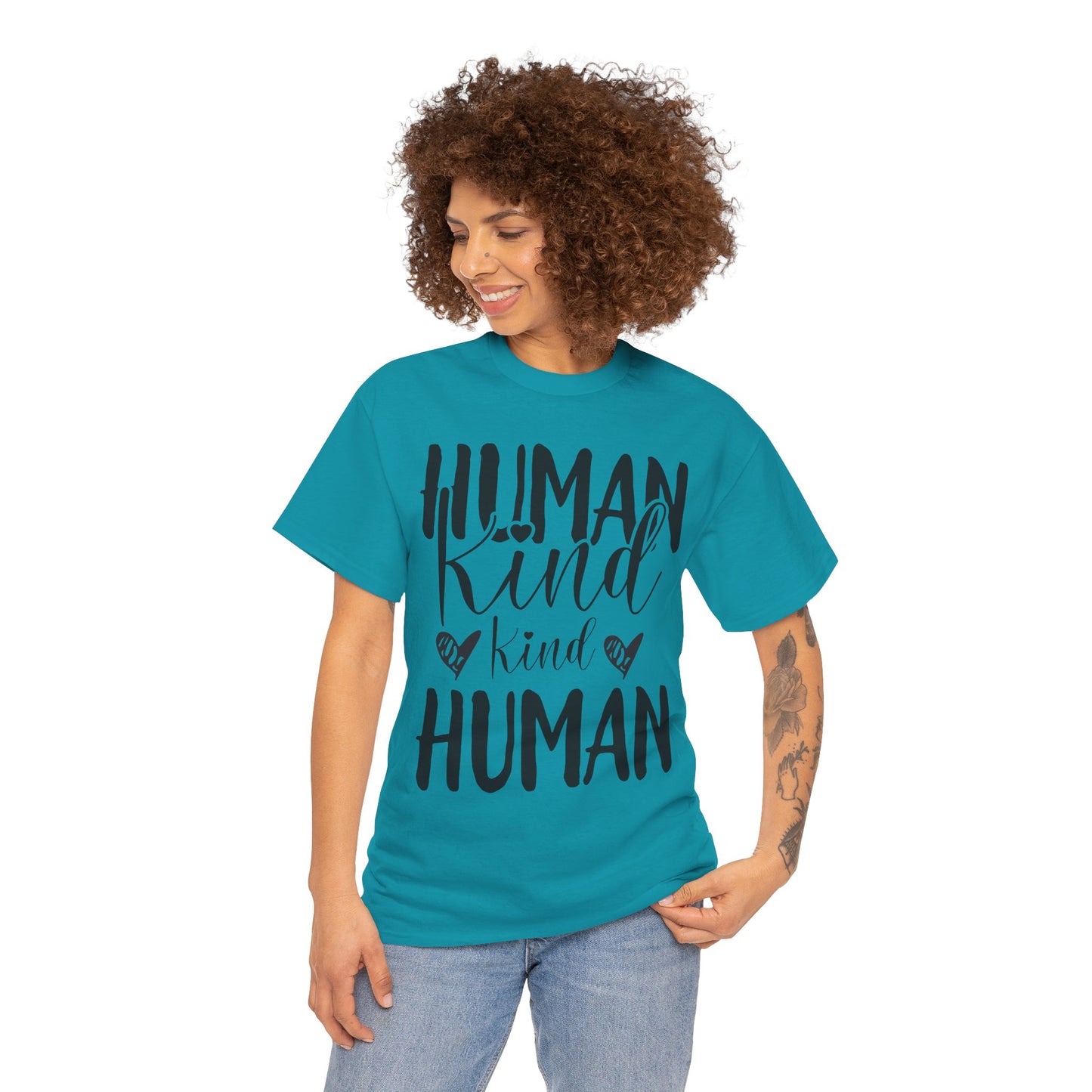 Human Kind, Kind Human” T-Shirt – Inspirational Kindness Quote Unisex Graphic Tee