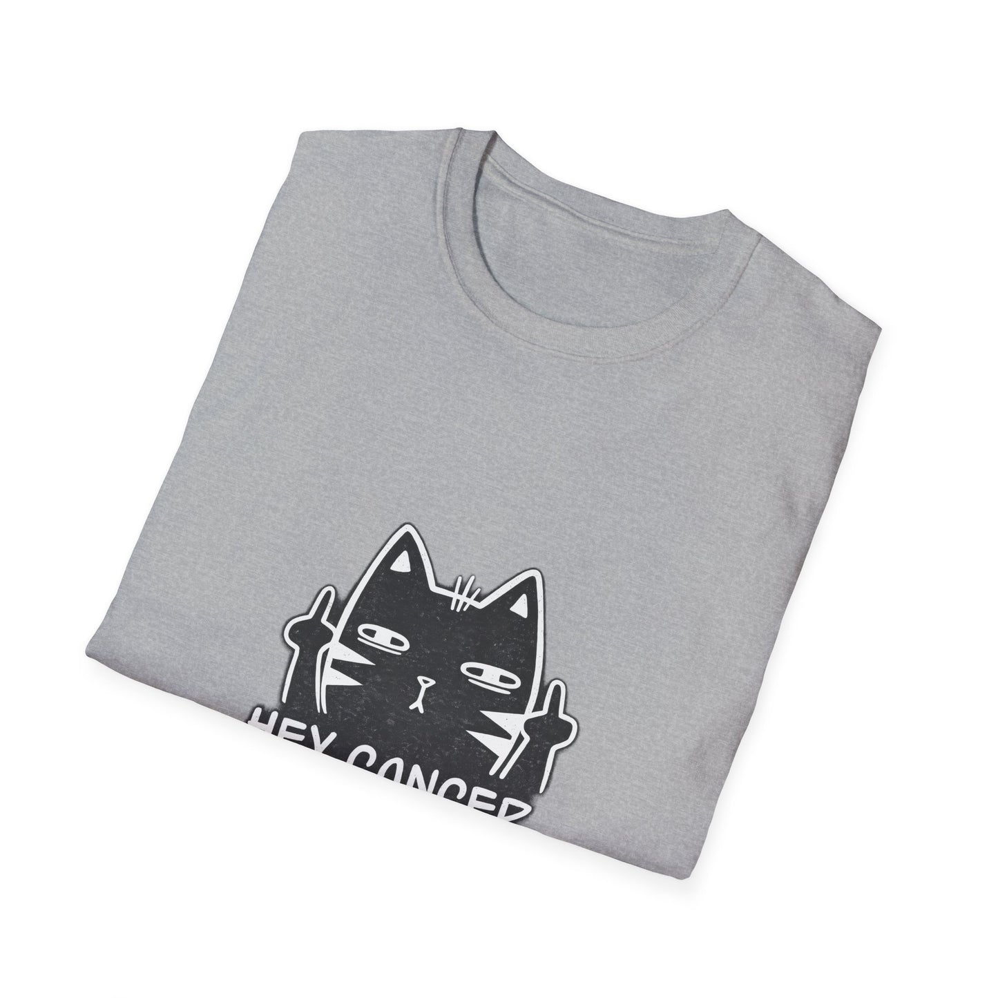 Hey Cancer Cat T-Shirt — Anti-Cancer Support Graphic Tee