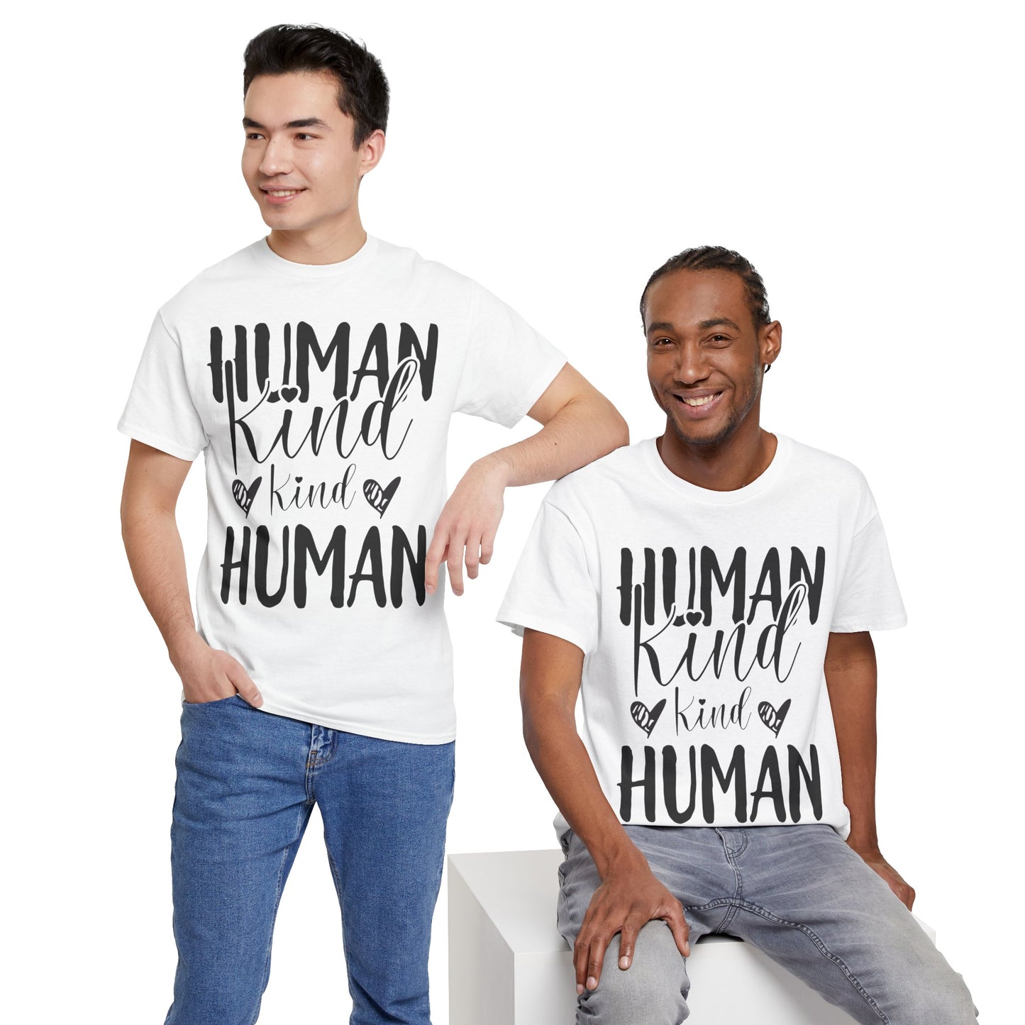 Human Kind, Kind Human” T-Shirt – Inspirational Kindness Quote Unisex Graphic Tee