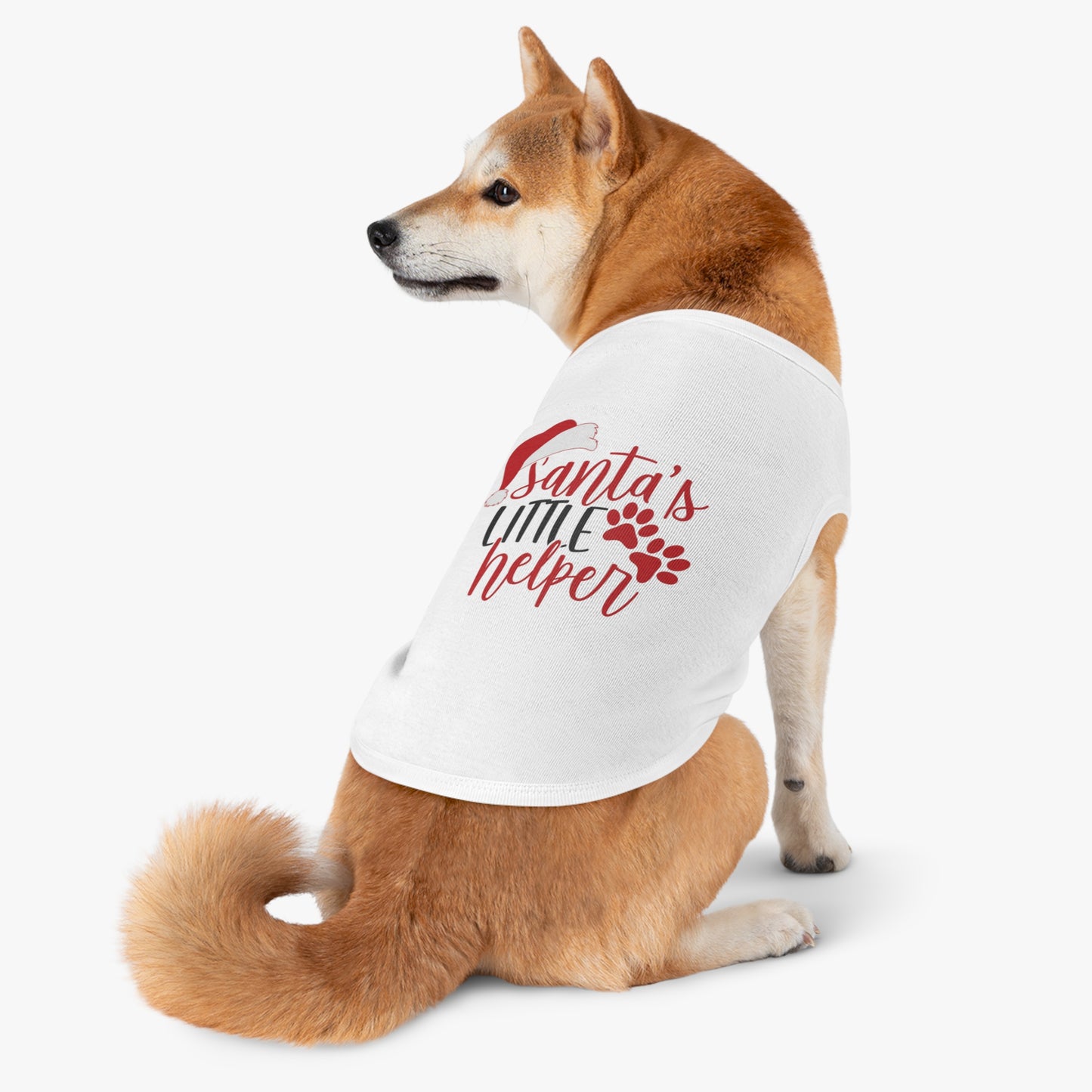Santa’s Little Helper Pet Tank Top – Cute Christmas Dog Shirt