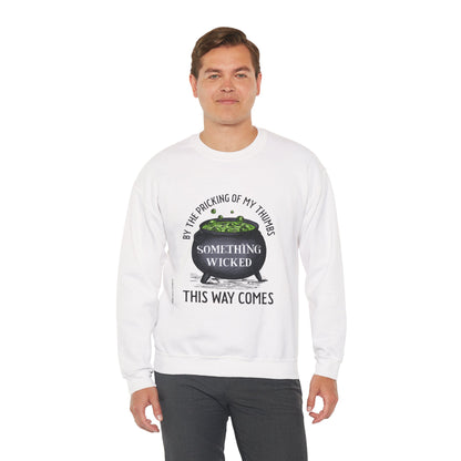 Something Wicked This Way Comes Halloween Sweatshirt | Witch Cauldron Crewneck