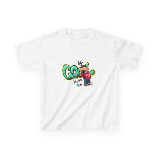 COOL Teddy Bear Graphic Kids' T-Shirt – "Authentic Boy" for Little Trendsetters!