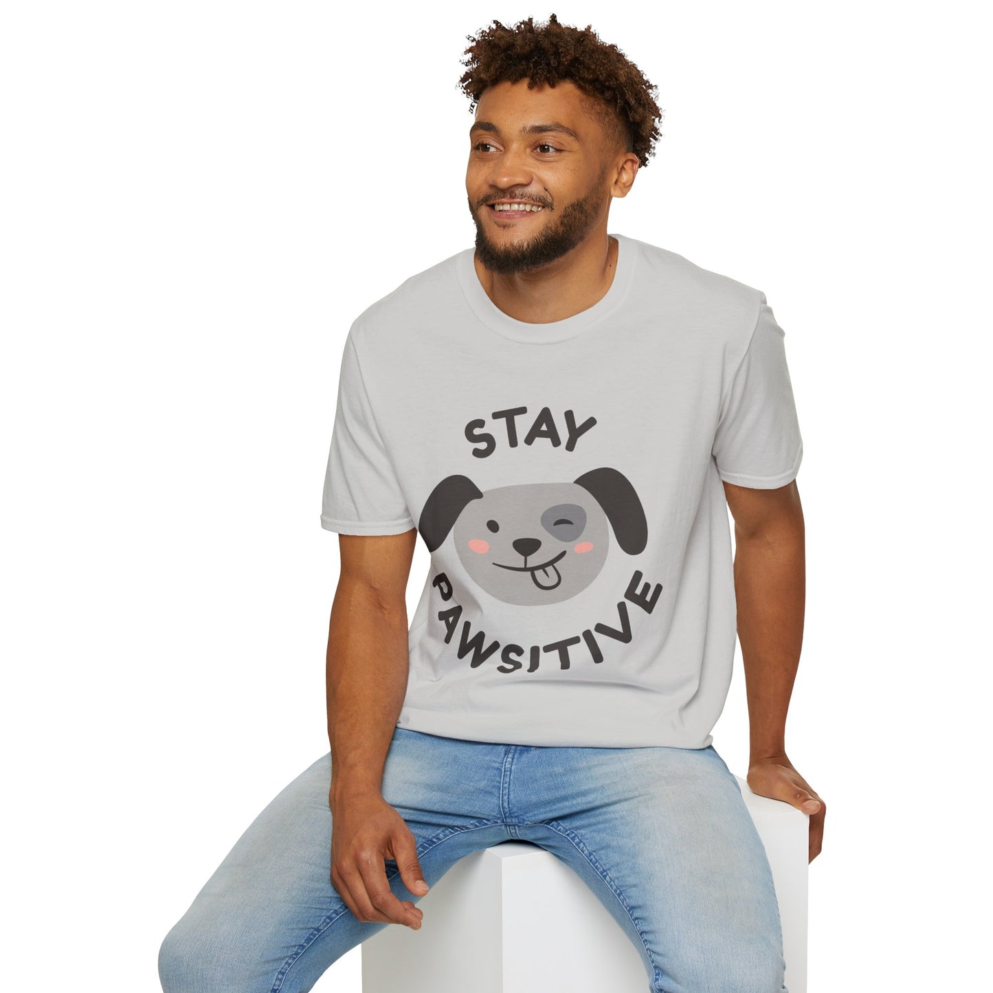 Stay Pawsitive T-Shirt – Cute Dog Lover Graphic Tee for Pet Enthusiasts