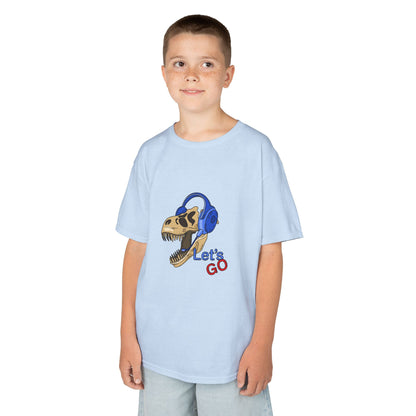 Let’s Go Dinosaur Kids T-Shirt – Fun T-Rex Headphones Graph
