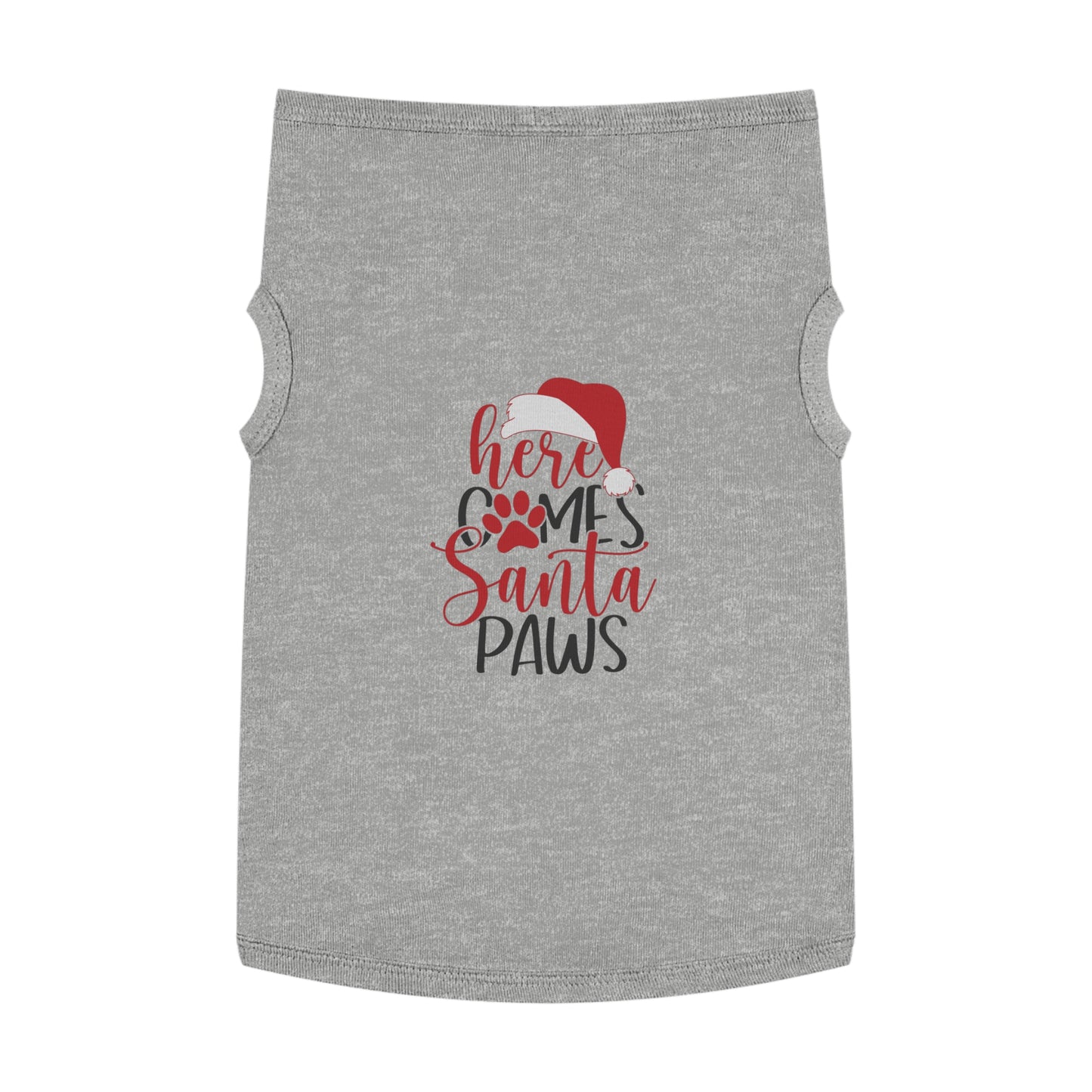 Here Comes Santa Paws Pet Christmas Tank Top