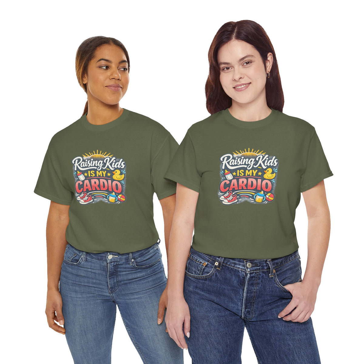 Raising Kids Is My Cardio Shirt – Funny Mom Life Tee