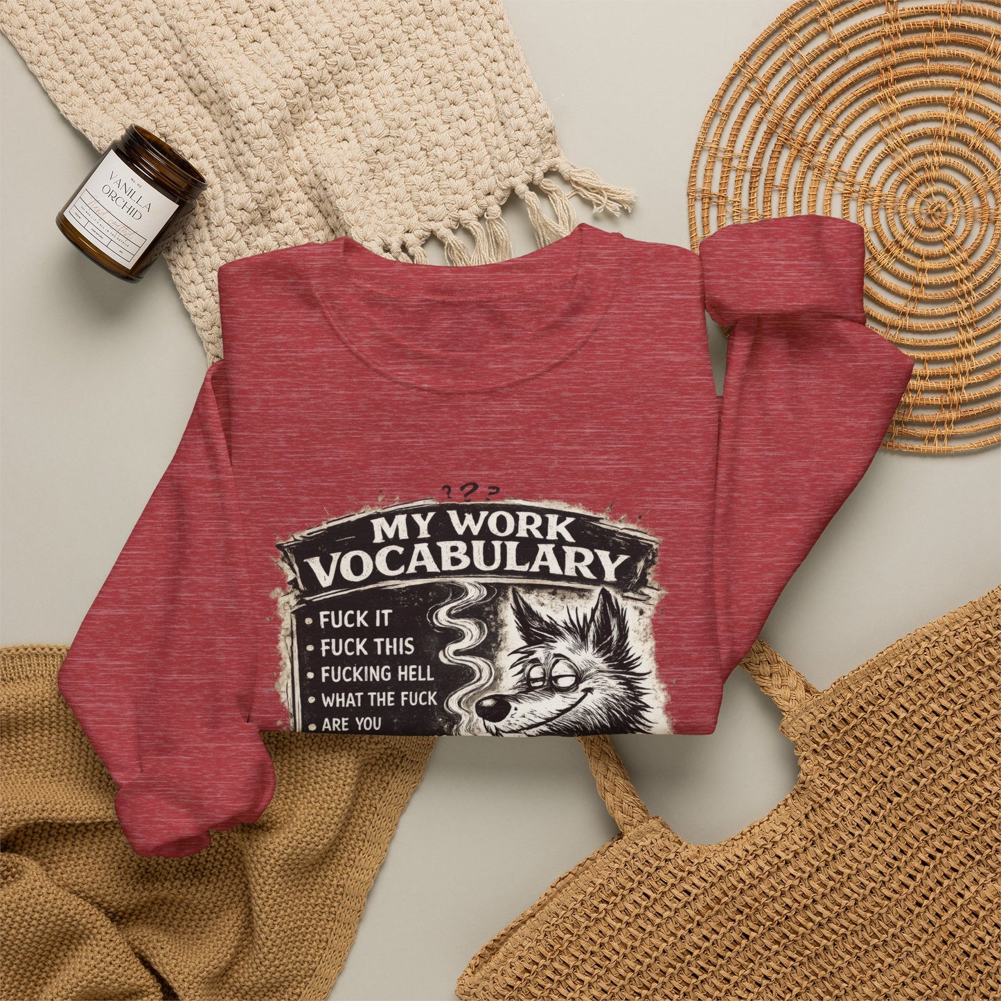 My Work Vocabulary Shirt | Funny Office Humor Graphic Sweatshirt