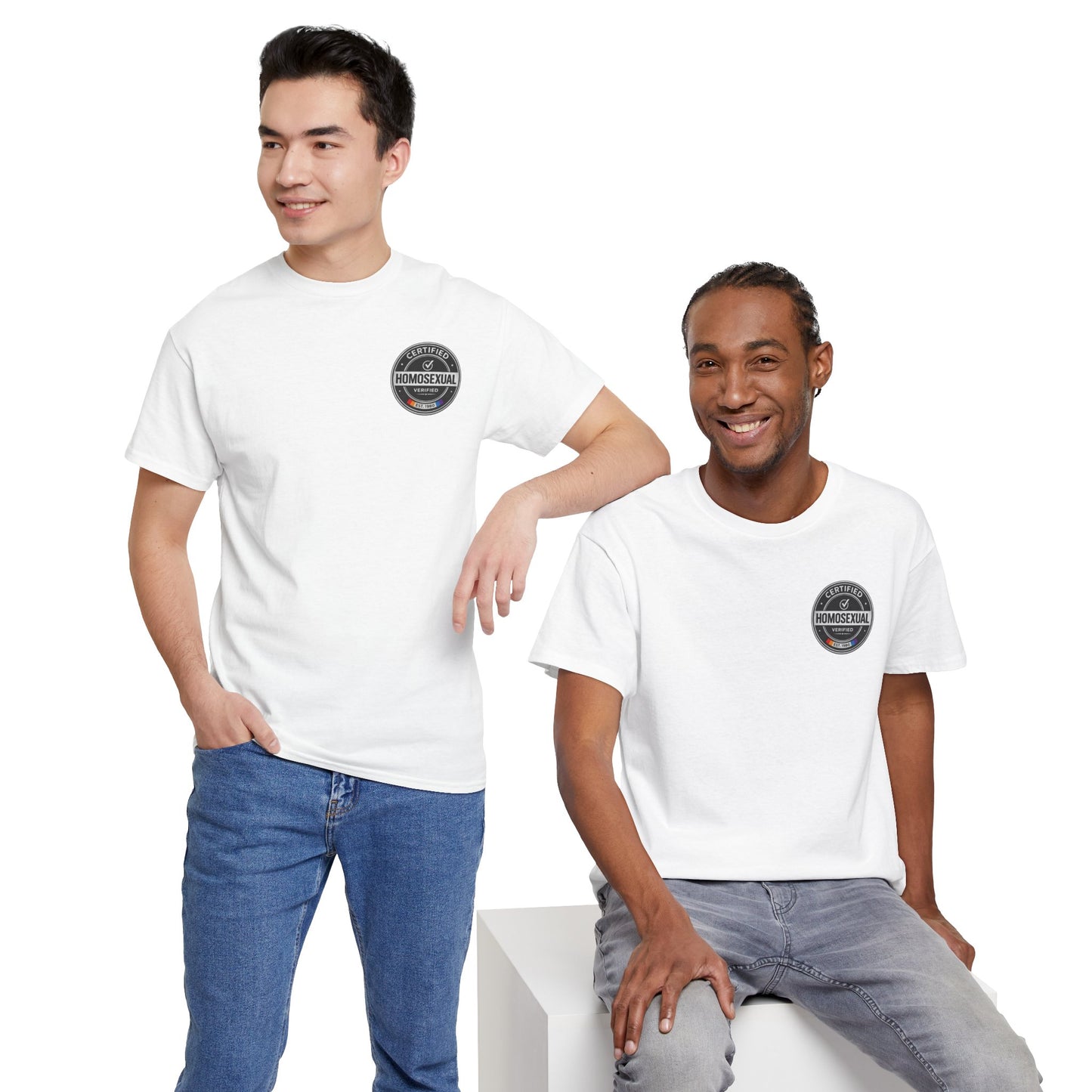 Certified Homosexual Shirt – Funny LGBTQ Pride Seal Graphic Tee