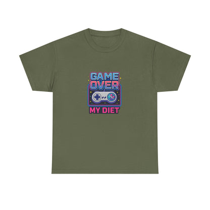 Game Over My Diet Shirt – Funny Gamer Food Graphic Tee